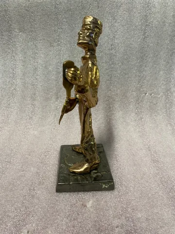 1970/80 Le Tate Vin En Bronze , Sculpture Signée LOHE