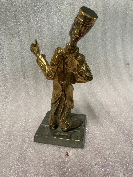 1970/80 Le Tate Vin In Bronze, Sculpture Signed LOHE