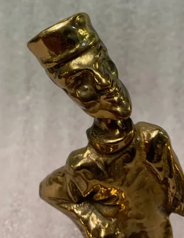 1970/80 Le Tate Vin En Bronze , Sculpture Signée LOHE