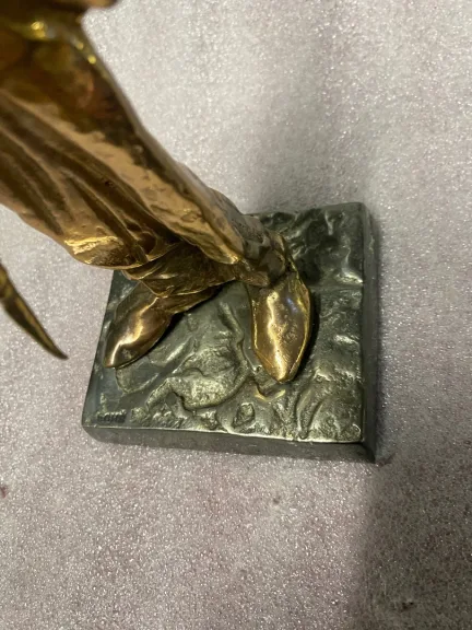 1970/80 Le Tate Vin In Bronze, Sculpture Signed LOHE