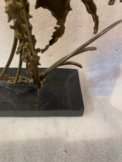1970′ Plant Sculpture By FAURE, FERNANDEZ or DUVAL BRASSEUR For HONORE PARIS