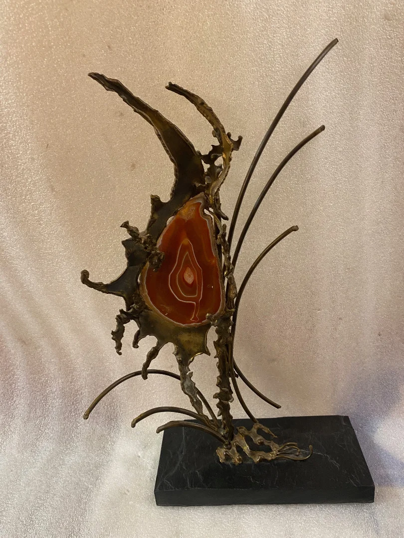 1970′ Plant Sculpture By FAURE, FERNANDEZ or DUVAL BRASSEUR For HONORE PARIS