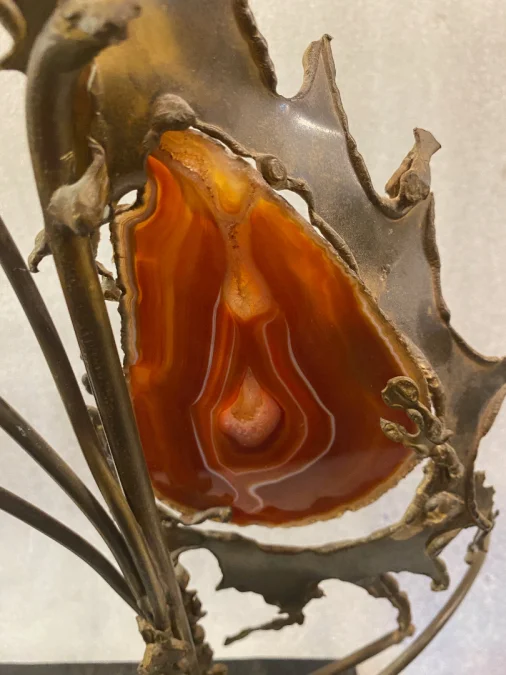 1970′ Plant Sculpture By FAURE, FERNANDEZ or DUVAL BRASSEUR For HONORE PARIS