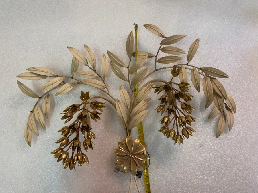 1970′ Wall lamp With 2 Wisterias, Hans Kogl