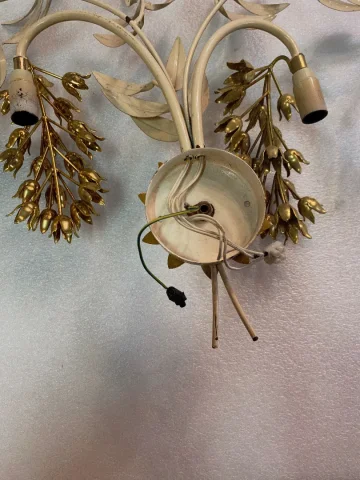 1970′ Wall lamp With 2 Wisterias, Hans Kogl
