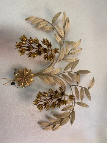 1970′ Wall lamp With 2 Wisterias, Hans Kogl