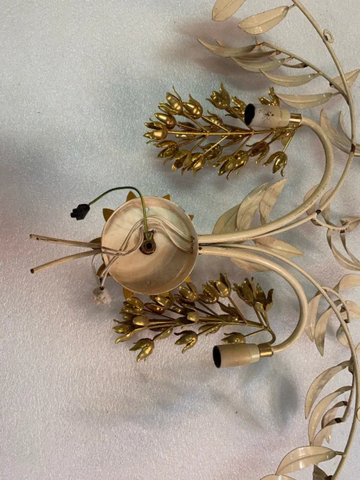 1970′ Wall lamp With 2 Wisterias, Hans Kogl
