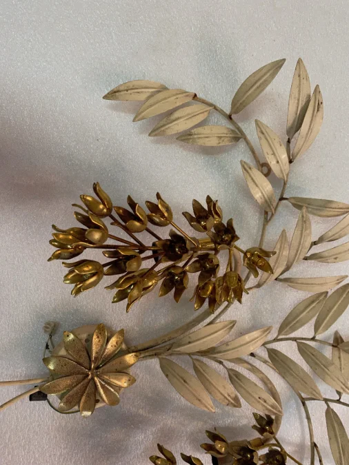 1970′ Wall lamp With 2 Wisterias, Hans Kogl