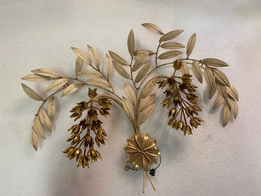 1970′ Wall lamp With 2 Wisterias, Hans Kogl