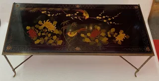 1970′ Coffee Table Baguès Style Chinese Lacquer