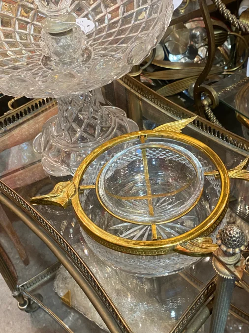 1970 ′ Necessary A Caviar Gilt Bronze And Crystal With Sturgeon Pattern