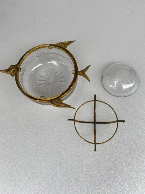 1970 ′ Necessary A Caviar Gilt Bronze And Crystal With Sturgeon Pattern