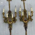 1890/1900′ Paire d’Appliques Style Louis 16 Bronze Doré D’Aprés Gouthiere