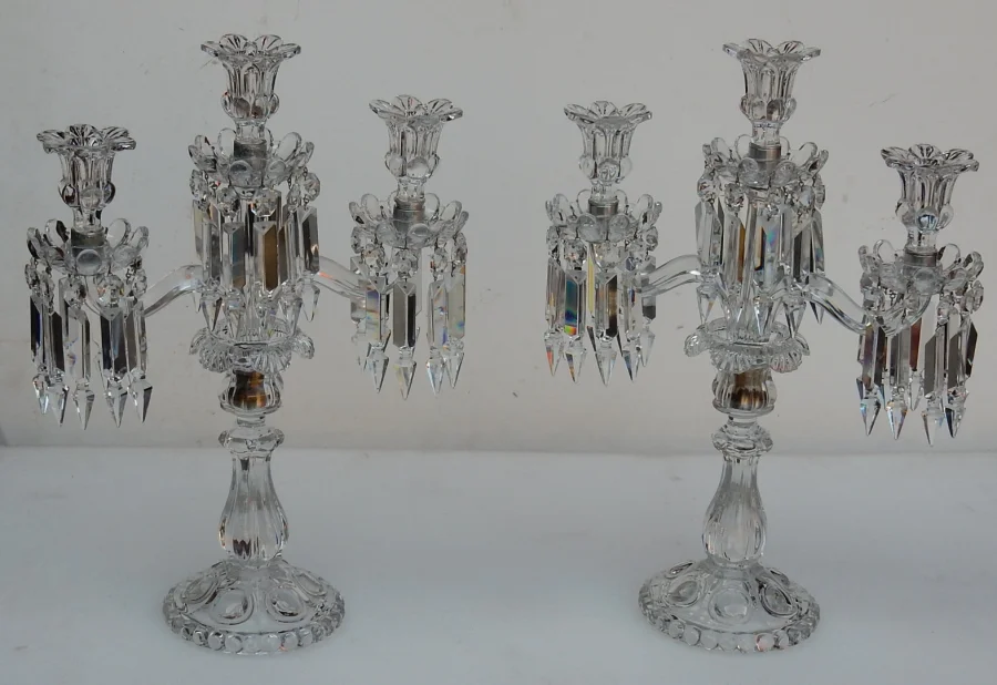 1900′ Paire de Chandeliers Baccarat