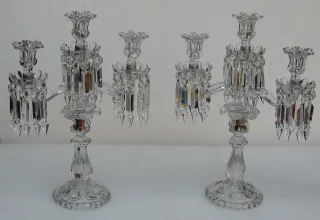 1900′ Pair of Baccarat Candlesticks