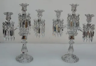 1900′ Paire de Chandeliers Baccarat