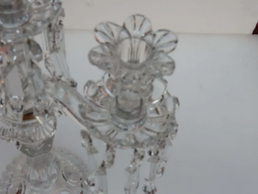 1900′ Paire de Chandeliers Baccarat