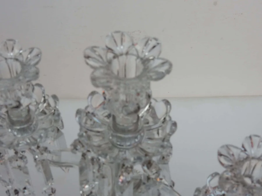 1900′ Paire de Chandeliers Baccarat