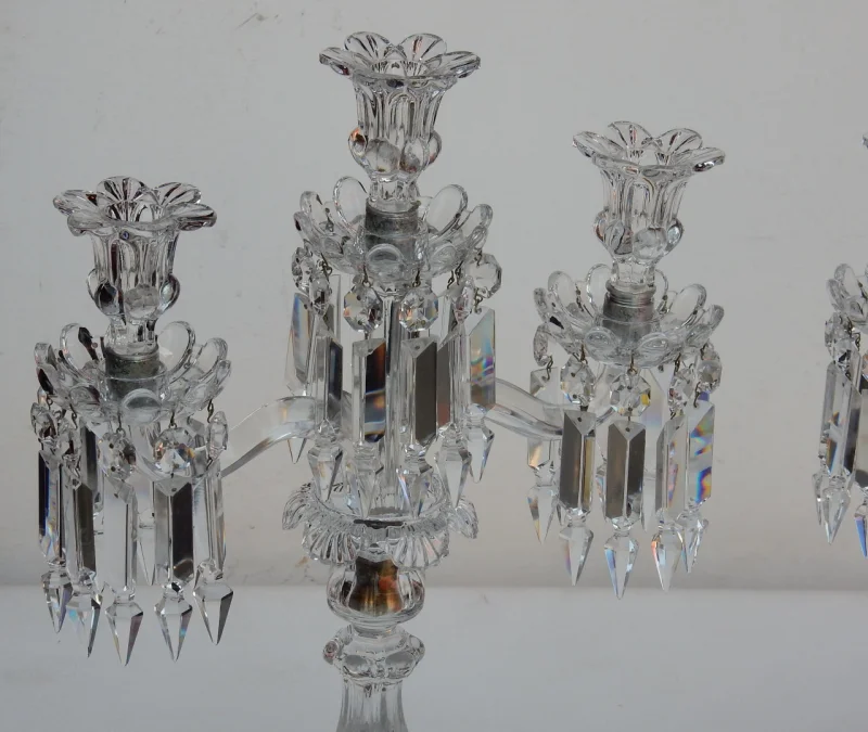 1900′ Paire de Chandeliers Baccarat