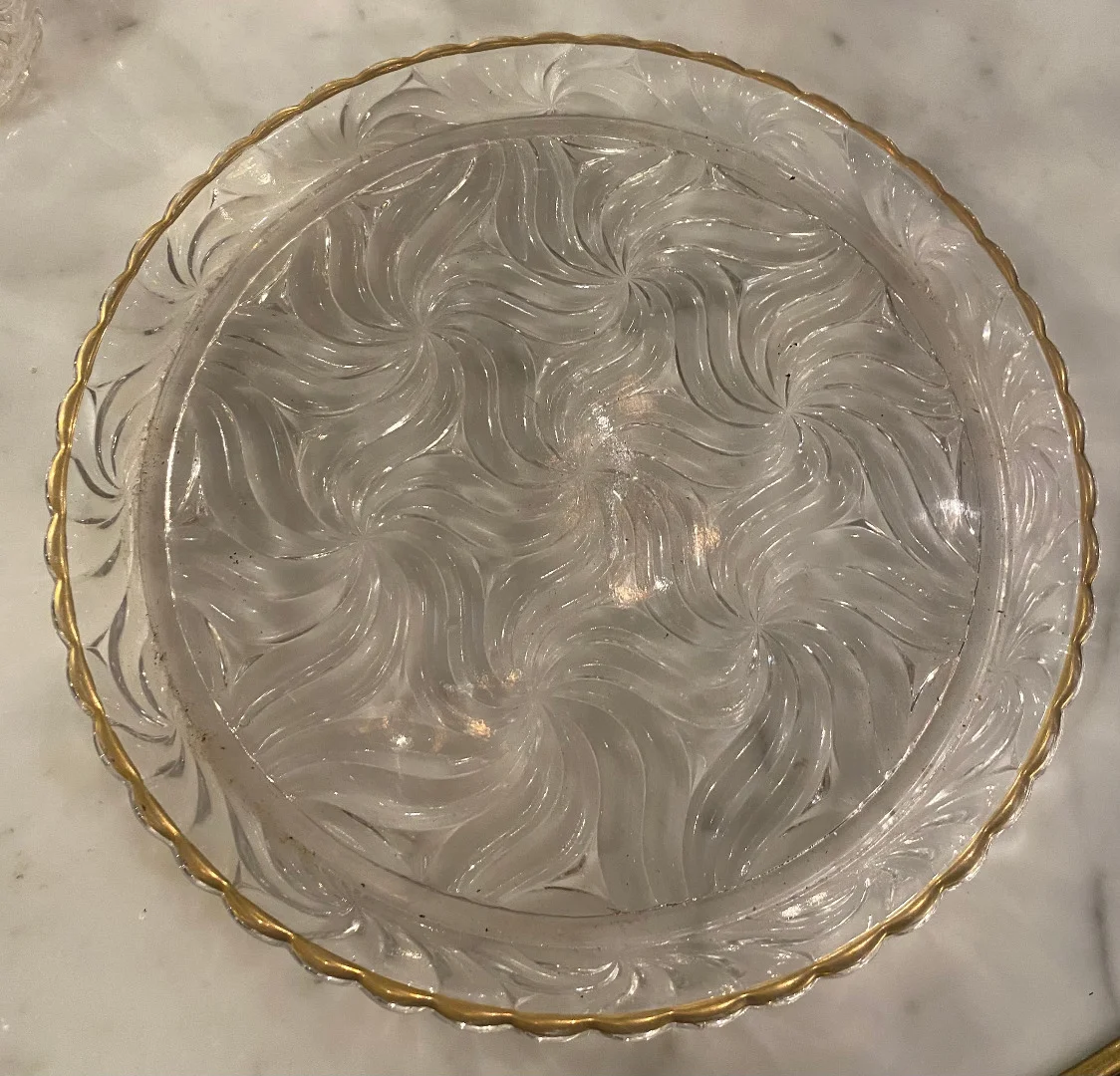 1900′ Service De Nuit Baccarat Signé 6 Piéces Avec Dorure