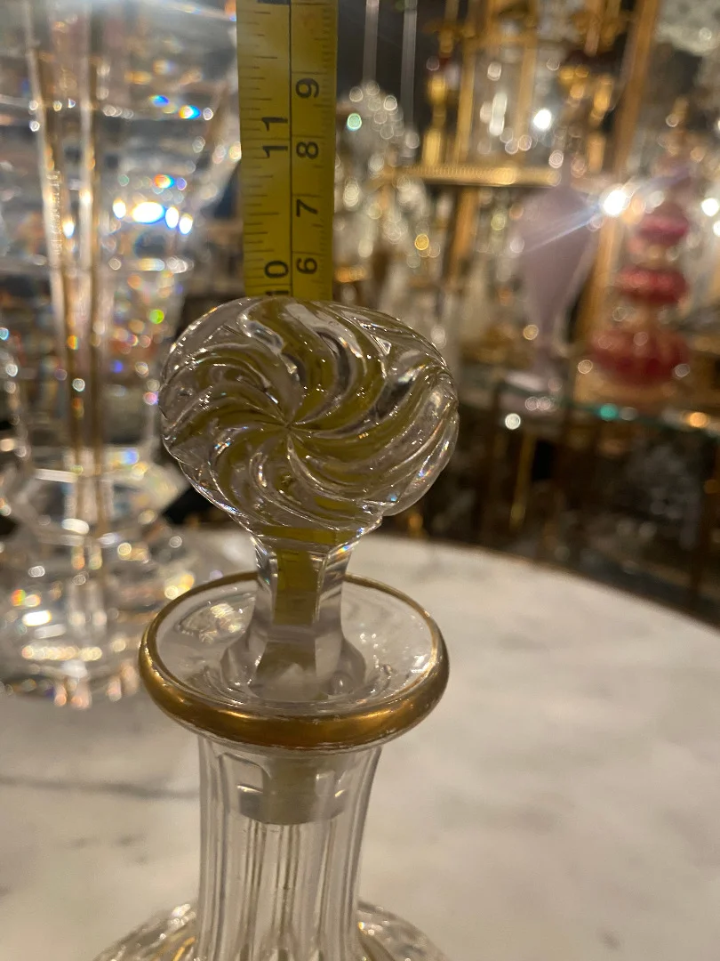 1900′ Service De Nuit Baccarat Signé 6 Piéces Avec Dorure