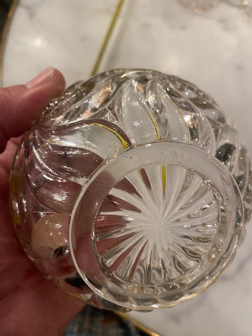 1900′ Service De Nuit Baccarat Signé 6 Piéces Avec Dorure