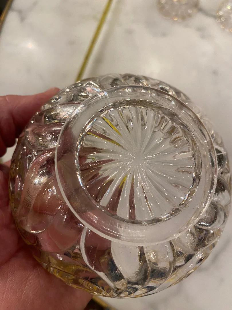 1900′ Service De Nuit Baccarat Signé 6 Piéces Avec Dorure