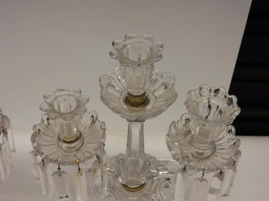 Pair of Baccarat Candlesticks With 2 Branches
