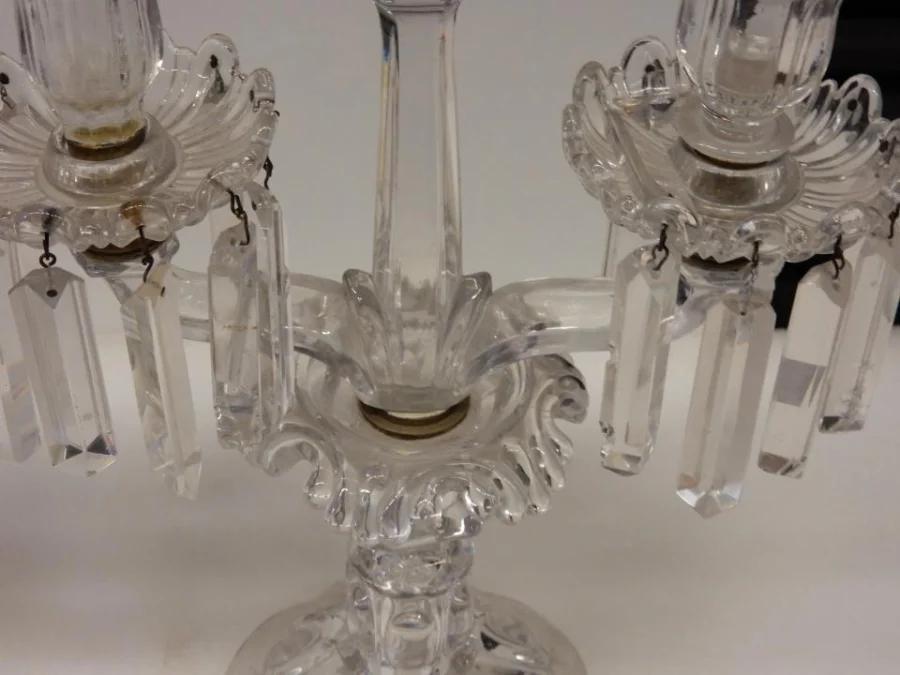 Pair of Baccarat Candlesticks With 2 Branches