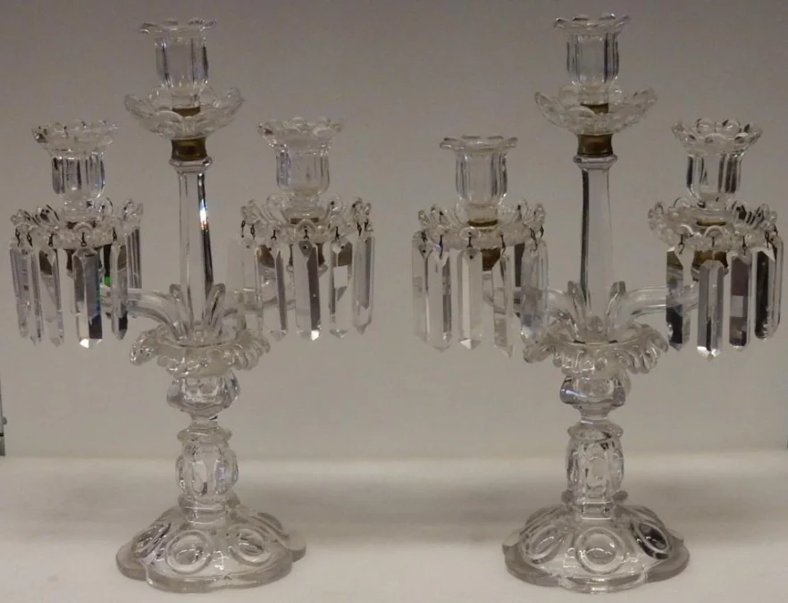 Pair of Baccarat Candlesticks With 2 Branches