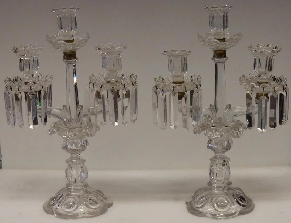 Pair of Baccarat Candlesticks With 2 Branches