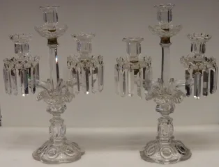 Paire de Chandeliers Baccarat Avec 2 Branches