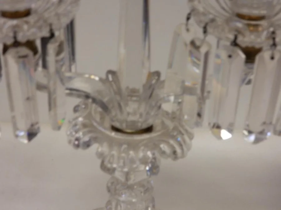 Pair of Baccarat Candlesticks With 2 Branches