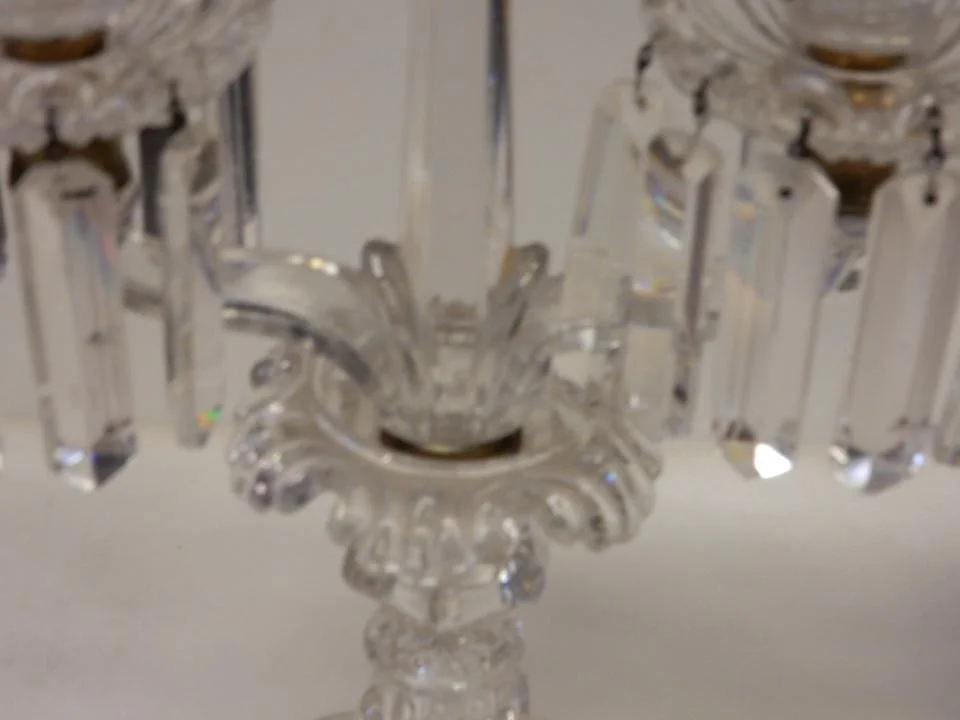 Paire de Chandeliers Baccarat Avec 2 Branches