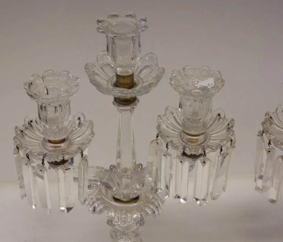 Paire de Chandeliers Baccarat Avec 2 Branches