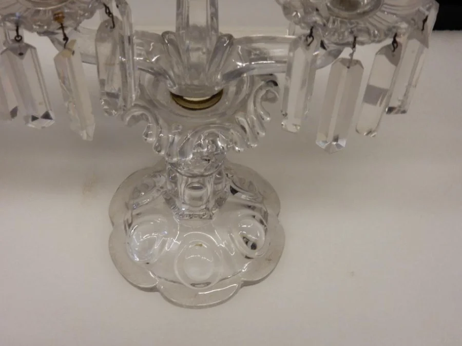 Pair of Baccarat Candlesticks With 2 Branches