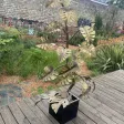 1970′ Sculpture Végétale,Philodendron Par Teychoueres Pour Maison Jansen Paris