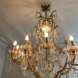 1900′ Lustre Cage 21 Lumiéres Marie Thérèse en Cristal de Bohème