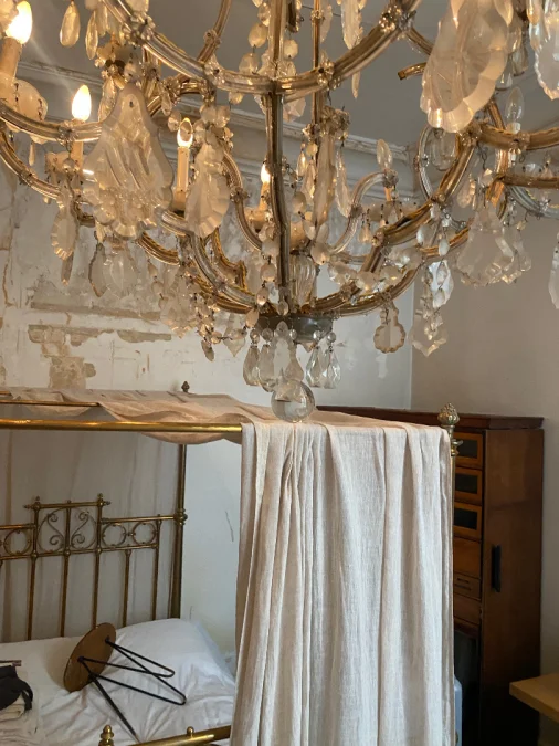 1900′ Lustre Cage 21 Lumiéres Marie Thérèse en Cristal de Bohème