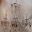 1950′ Lustre en Cristal de Bohême Ou Baccarat 6 Bras