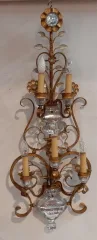 1970′ Maison Baguès Or Banci Style Wall Lamp 5 Lamps
