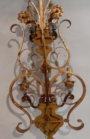 1970′ Applique Style Maison Baguès Ou Banci 5 Lampes