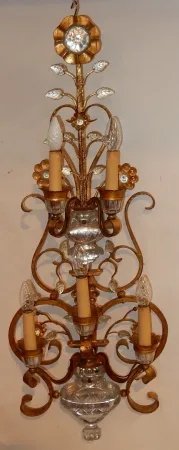 1970′ Applique Style Maison Baguès Ou Banci 5 Lampes