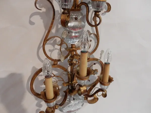 1970′ Applique Style Maison Baguès Ou Banci 5 Lampes