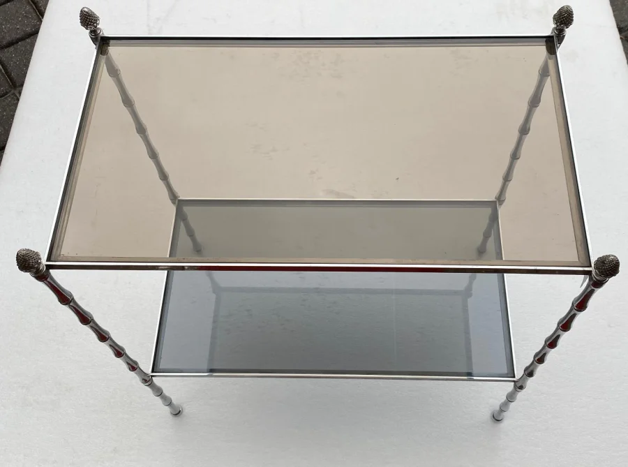 1950/70′ Rectangular Sofa End Maison Bagués Silver Brass
