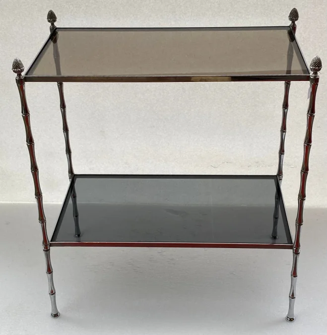 1950/70′ Rectangular Sofa End Maison Bagués Silver Brass