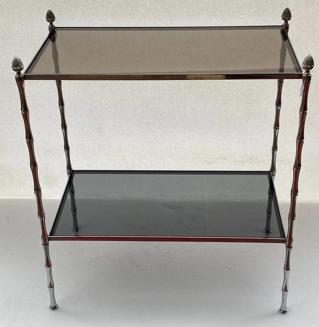 1950/70′ Rectangular Sofa End Maison Bagués Silver Brass
