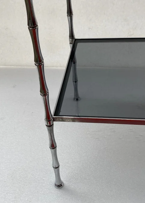 1950/70′ Rectangular Sofa End Maison Bagués Silver Brass