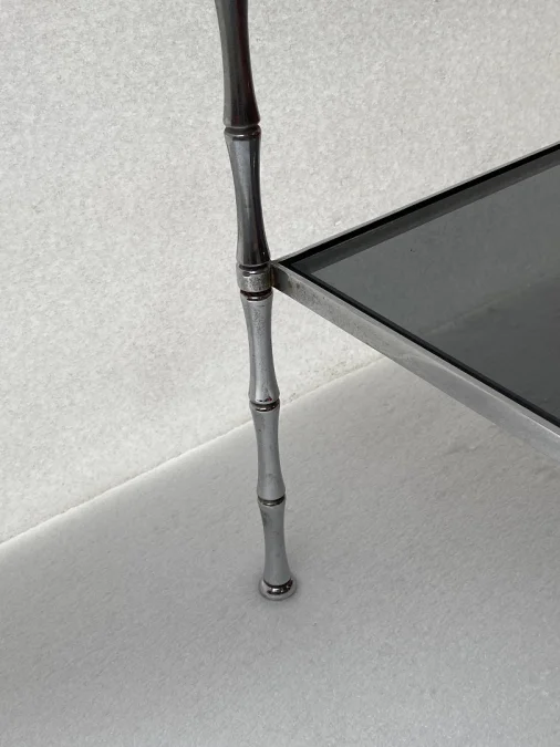 1950/70′ Rectangular Sofa End Maison Bagués Silver Brass