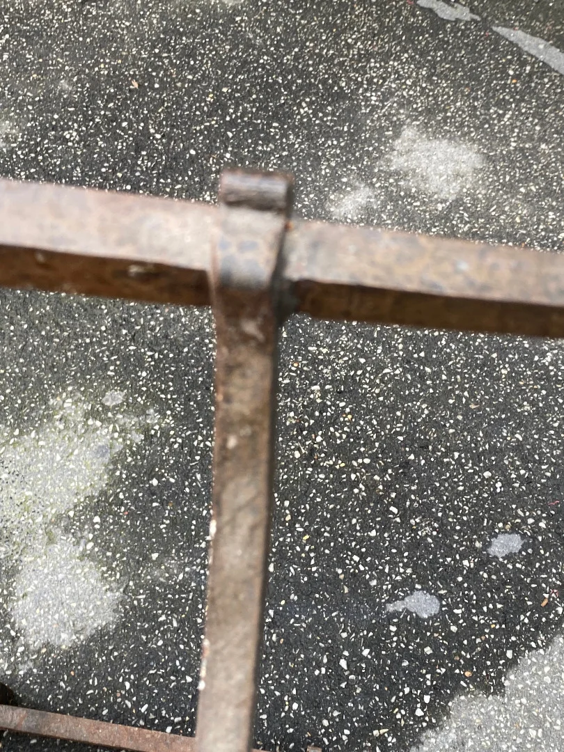 1950/70 Wrought Iron Coffee Table With Correze Slate Top Spacer